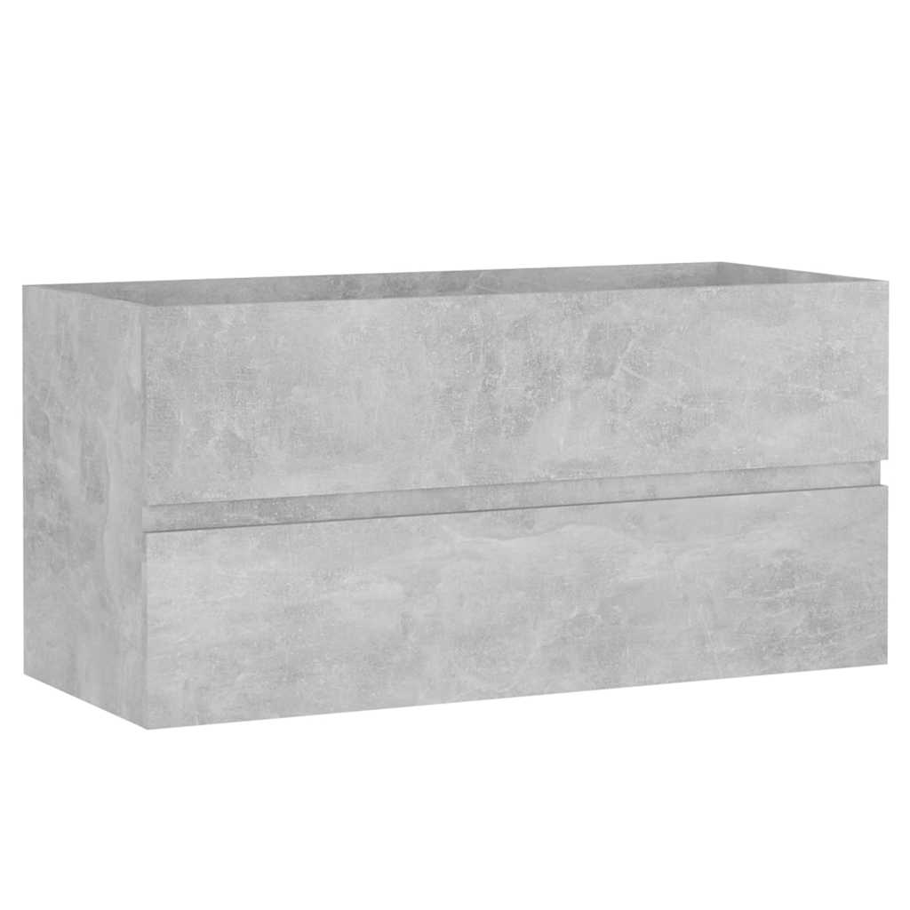 Tvättställsskåp betonggrå 90x38,5x45 cm konstruerat trä