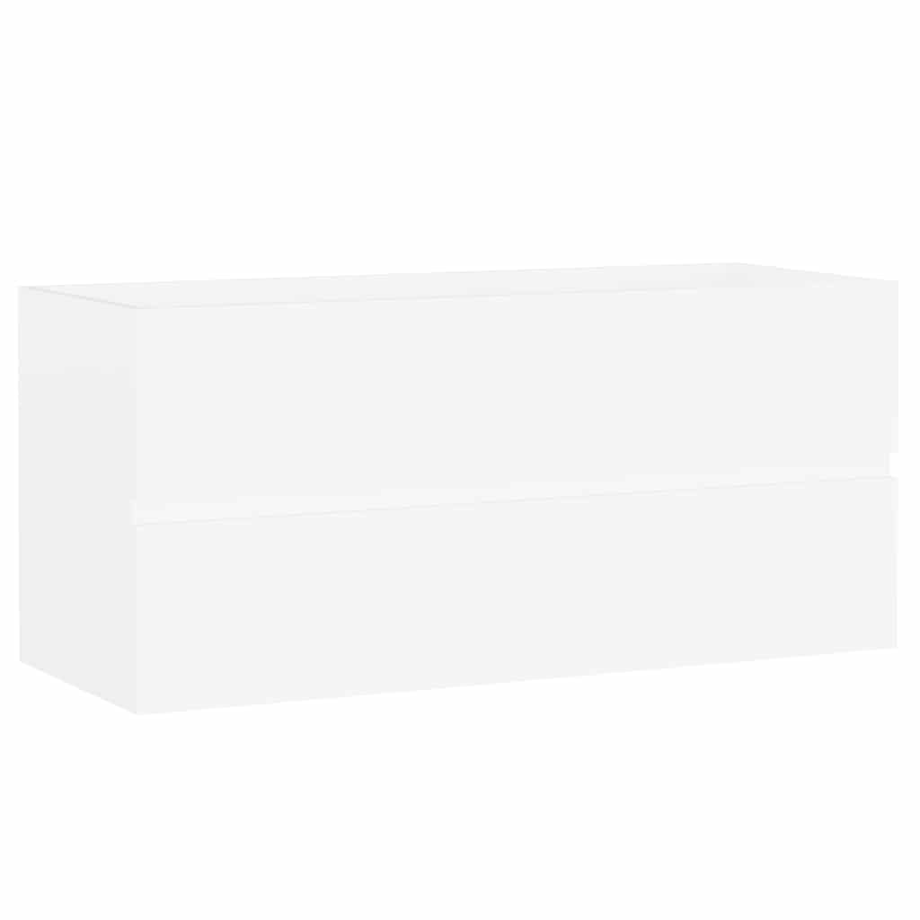 Tvättställsskåp vit 100x38,5x45 cm konstruerat trä
