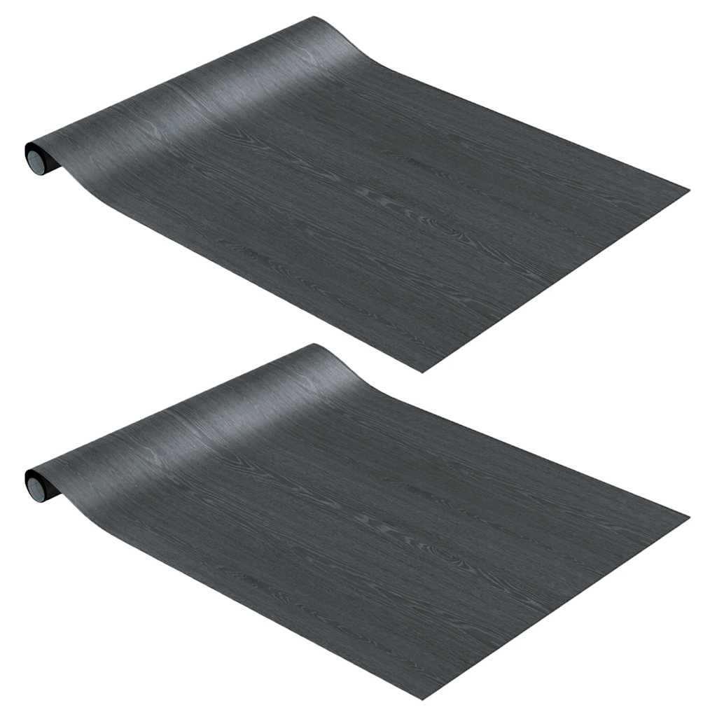 Dekorplast 2 st mörkt trä 500x90 cm PVC
