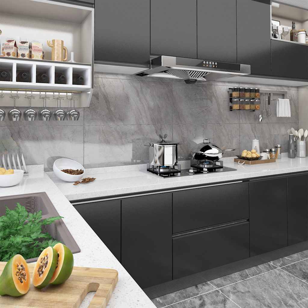 Dekorplast 2 st svart 500x90 cm PVC