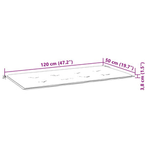 Trädgårdsbänk 2-sits med dyna 120 cm massivt eukalyptusträ