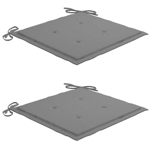 Trädgårdsstolar med dynor 2 st massivt akaciaträ