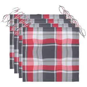 Trädgårdsstolar med dynor 4 st grå massivt akaciaträ