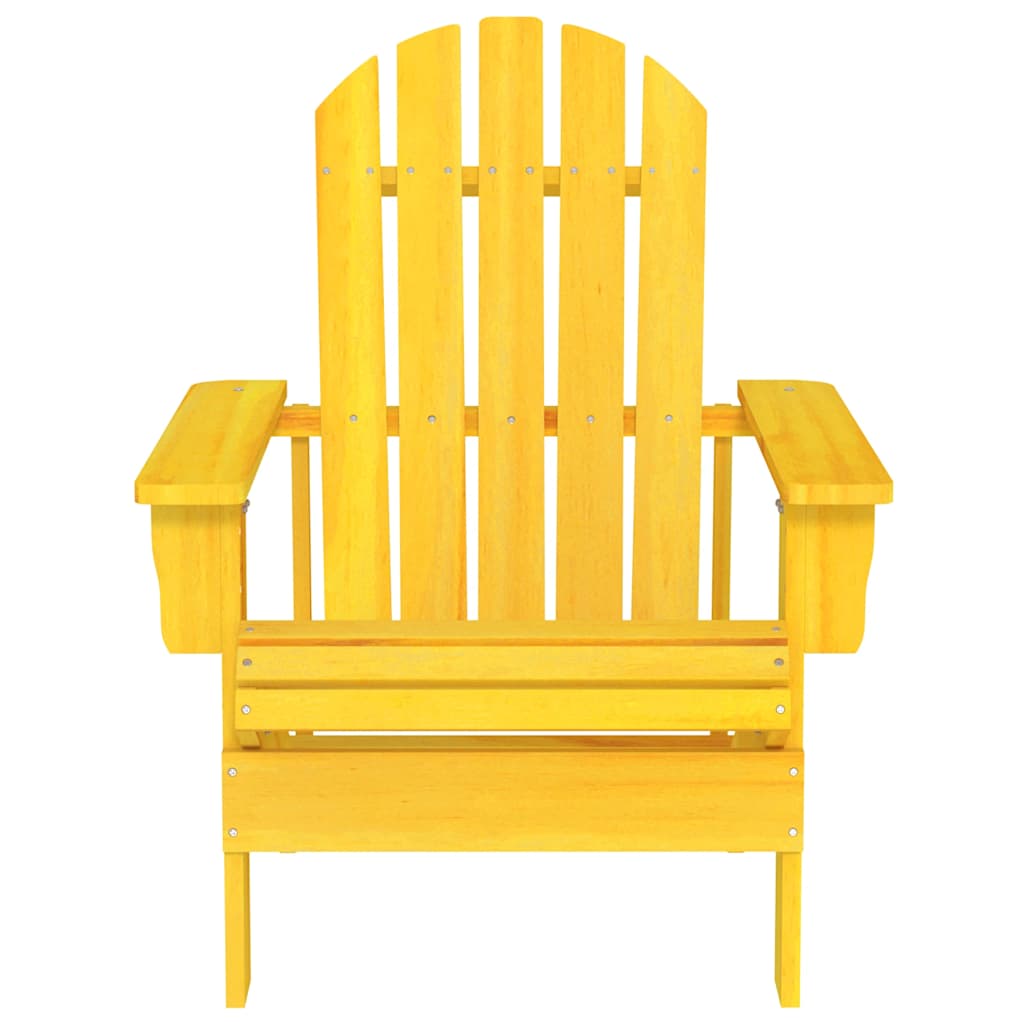 Adirondackstol massivt granträ gul