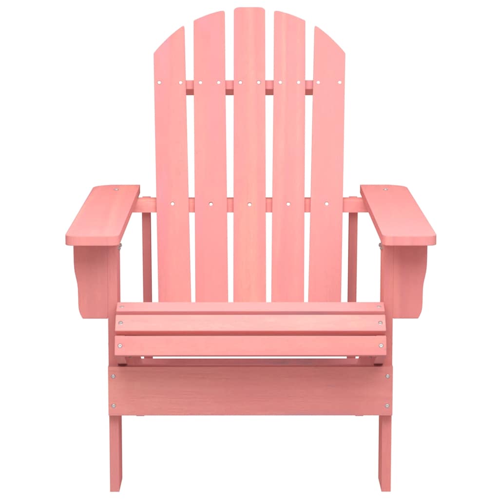 Adirondackstol massivt granträ rosa