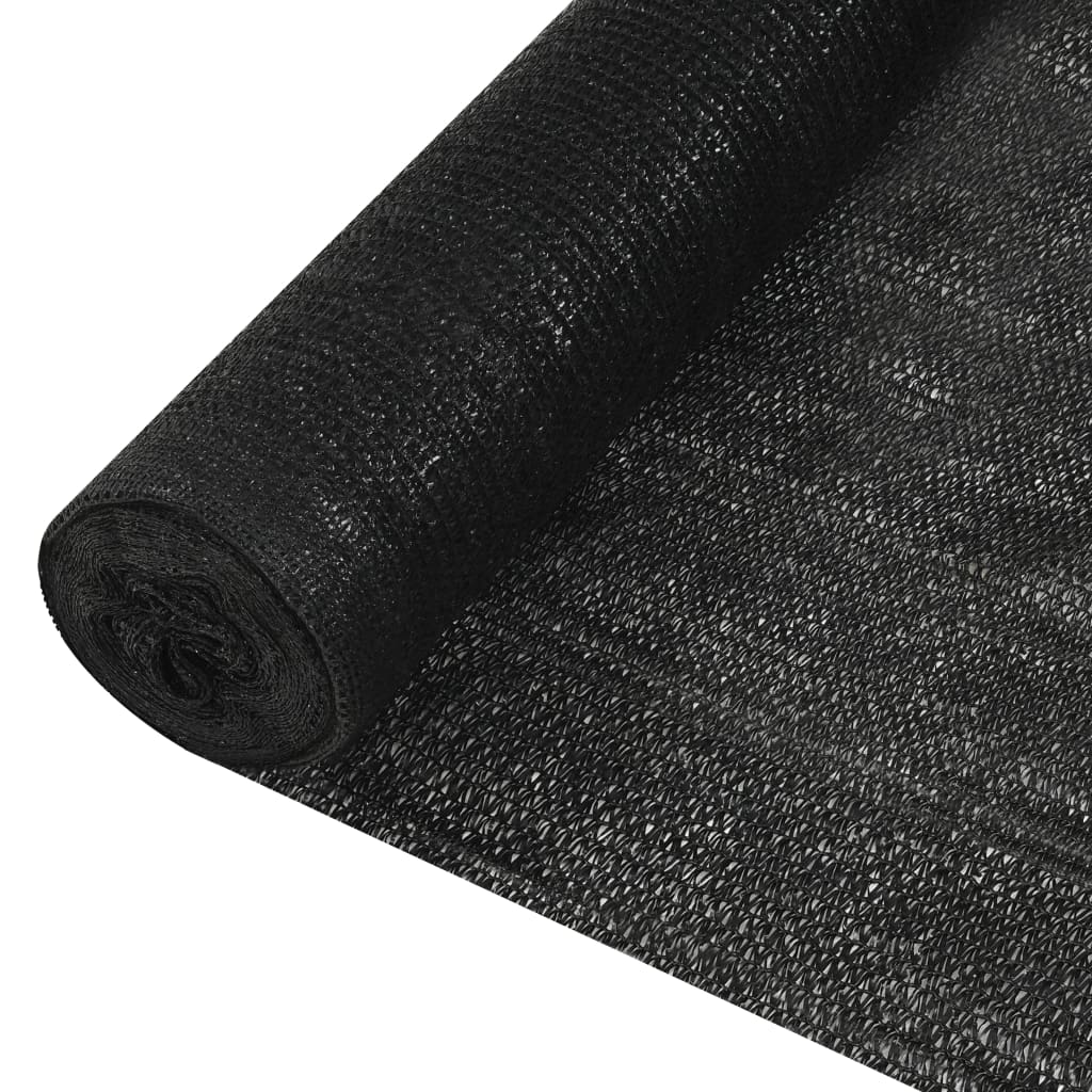 Insynsskyddsnät svart 1,8x25 m HDPE 195 g/m²