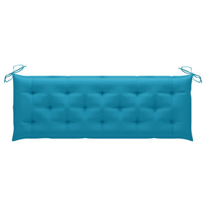 Stapelbar trädgårdsbänk med dyna 159 cm massiv teak