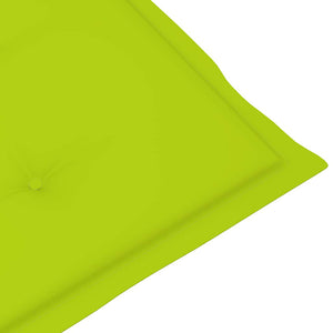 Däckstol med fotstöd och dyna massivt akaciaträ