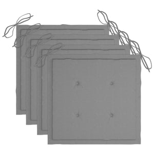 Trädgårdsstolar 3 st med dynor massivt akaciaträ