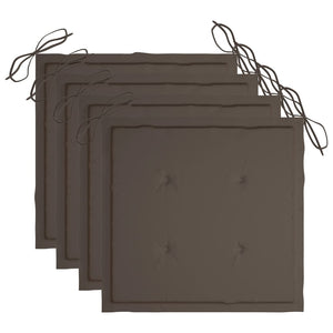 Trädgårdsstolar 3 st med dynor massivt akaciaträ