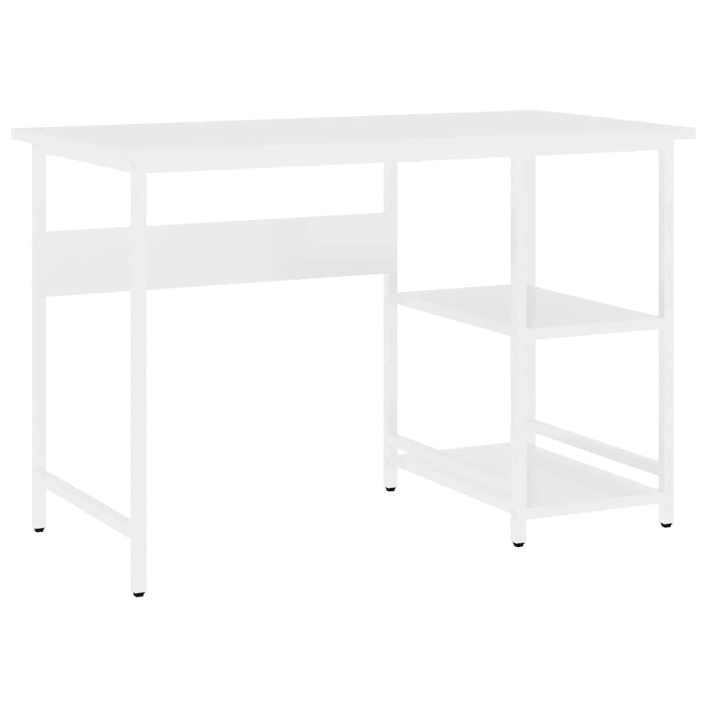 Datorbord vit 105x50x72 cm MDF och metall
