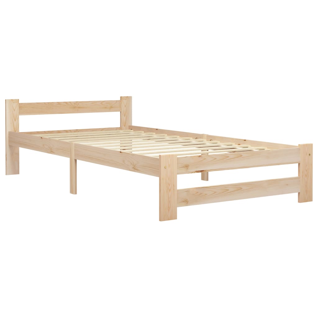 Sängram utan madrass massiv furu 100x200 cm