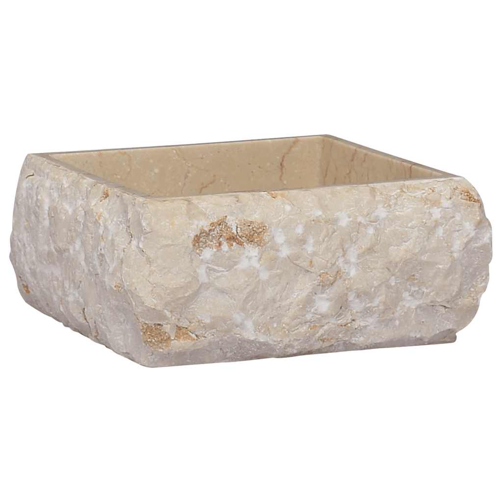 Handfat gräddvit 30x30x13 cm marmor