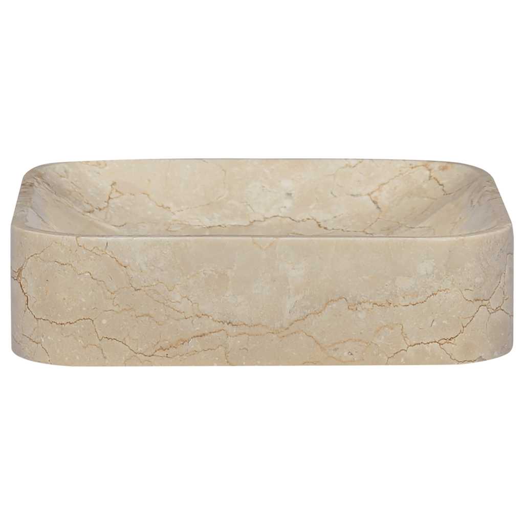 Handfat gräddvit 40x40x10 cm marmor