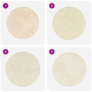 Bordsskiva gräddvit Ø60x2,5 cm marmor