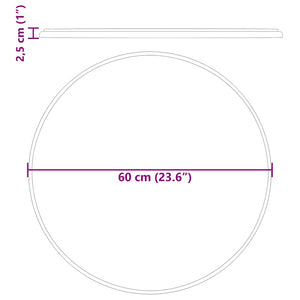 Bordsskiva svart Ø60x2,5 cm marmor