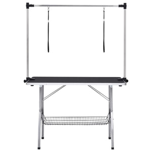 Trimbord för hundar med 2 koppel och korg