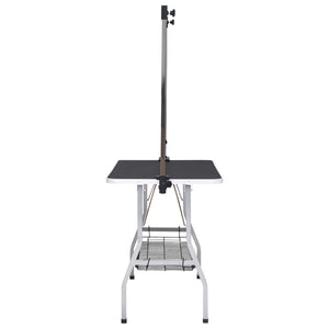 Trimbord för hundar med 2 koppel och korg