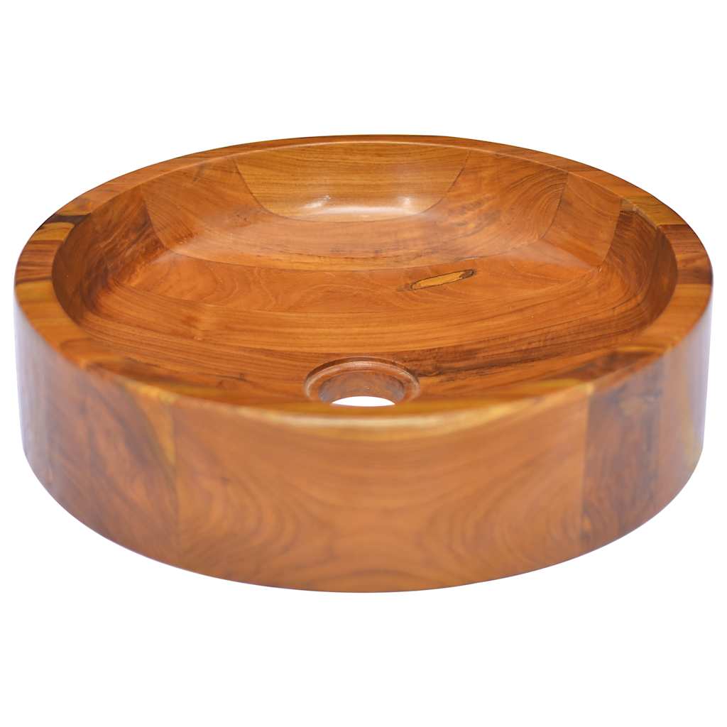 Handfat i massiv teak Φ40x10 cm