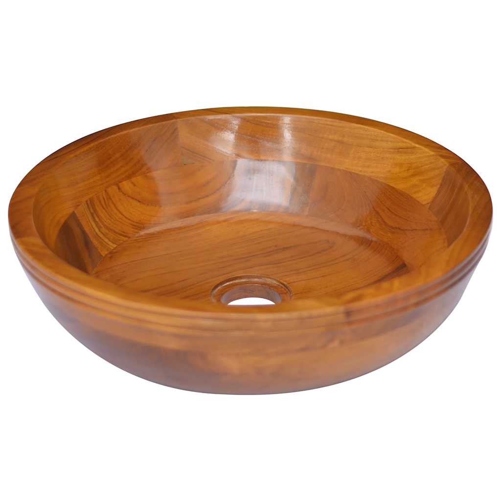 Handfat i massiv teak Φ40x10 cm