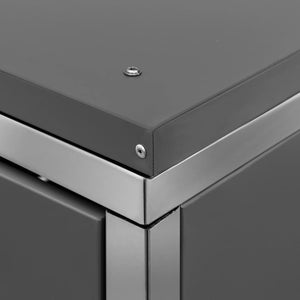 Skjul till två sopkärl 138x77,5x112,5 cm rostfritt stål