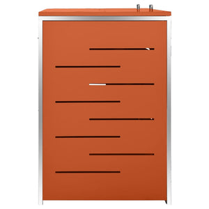 Skjul till två sopkärl 138x77,5x112,5 cm rostfritt stål