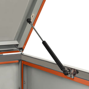 Skjul till två sopkärl 138x77,5x112,5 cm rostfritt stål