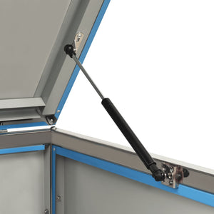 Skjul till tre sopkärl 207x77,5x112,5 cm rostfritt stål