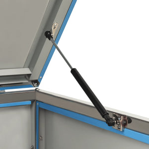 Skjul till fyra sopkärl 276,5x77,5x112,5 cm rostfritt stål