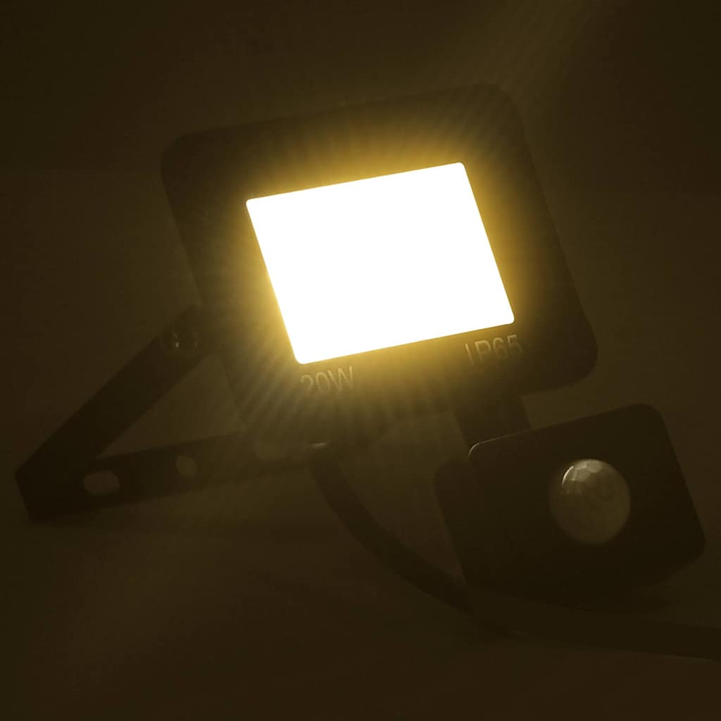 Strålkastare med sensor 20 W LED varmvit
