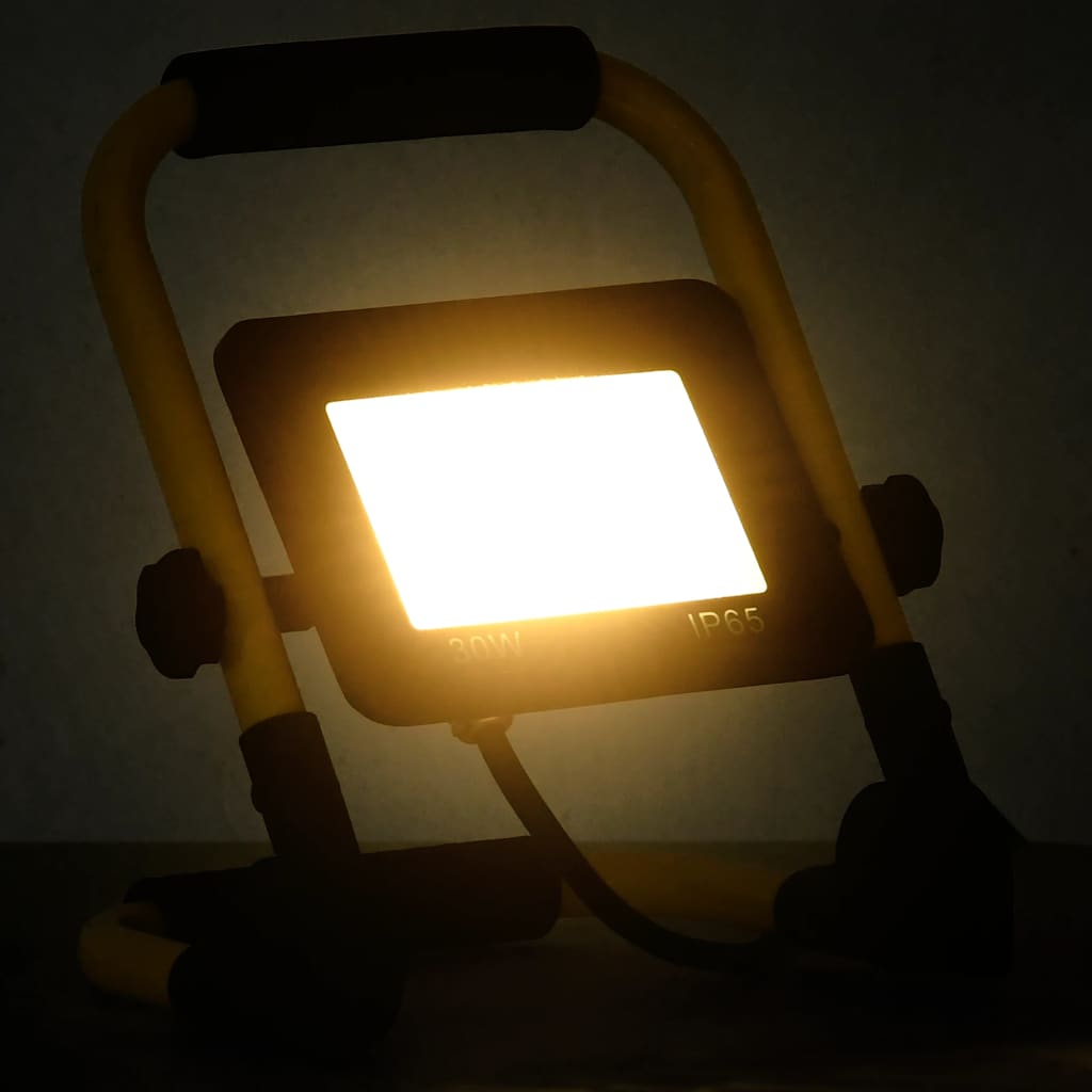 Strålkastare med handtag 30 W LED varmvit