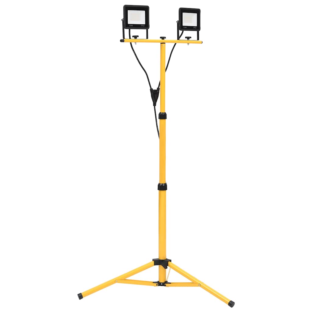 Strålkastare med stativ 2x50 W LED varmvit