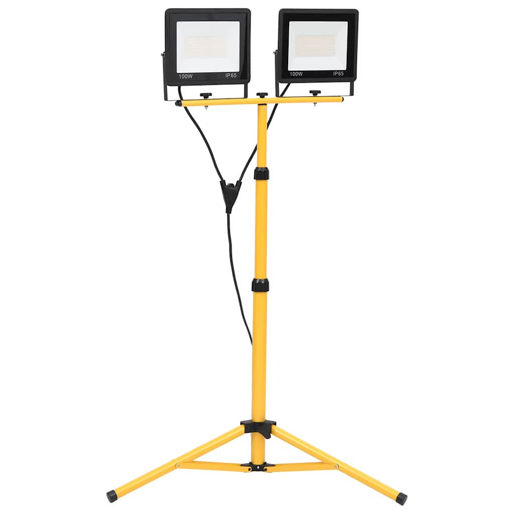 Strålkastare med stativ 2x100 W LED varmvit