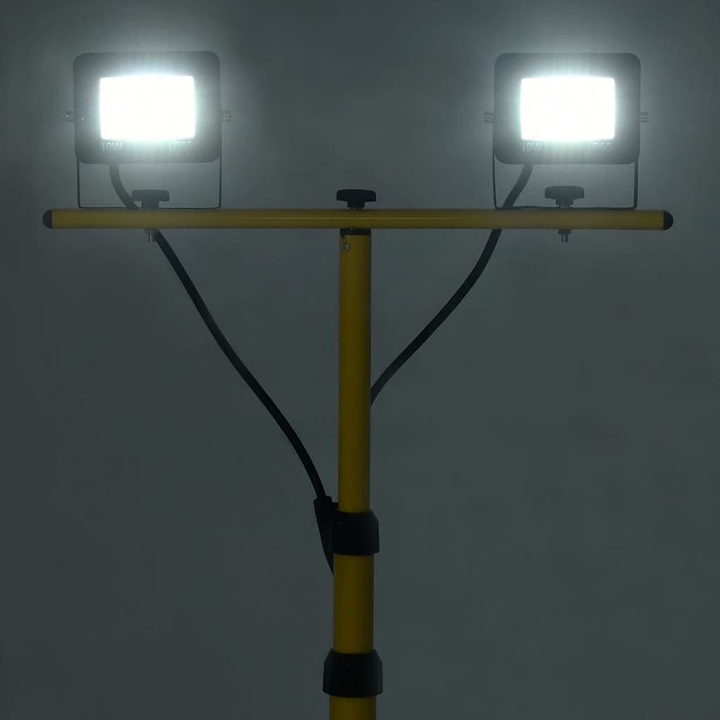 Strålkastare med stativ 2x10 W LED kallvit
