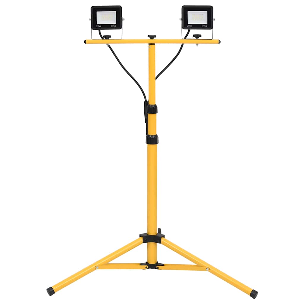 Strålkastare med stativ 2x20 W LED kallvit