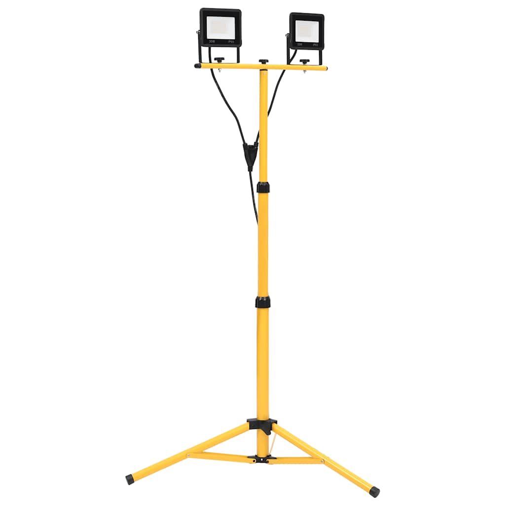 Strålkastare med stativ 2x30 W LED kallvit