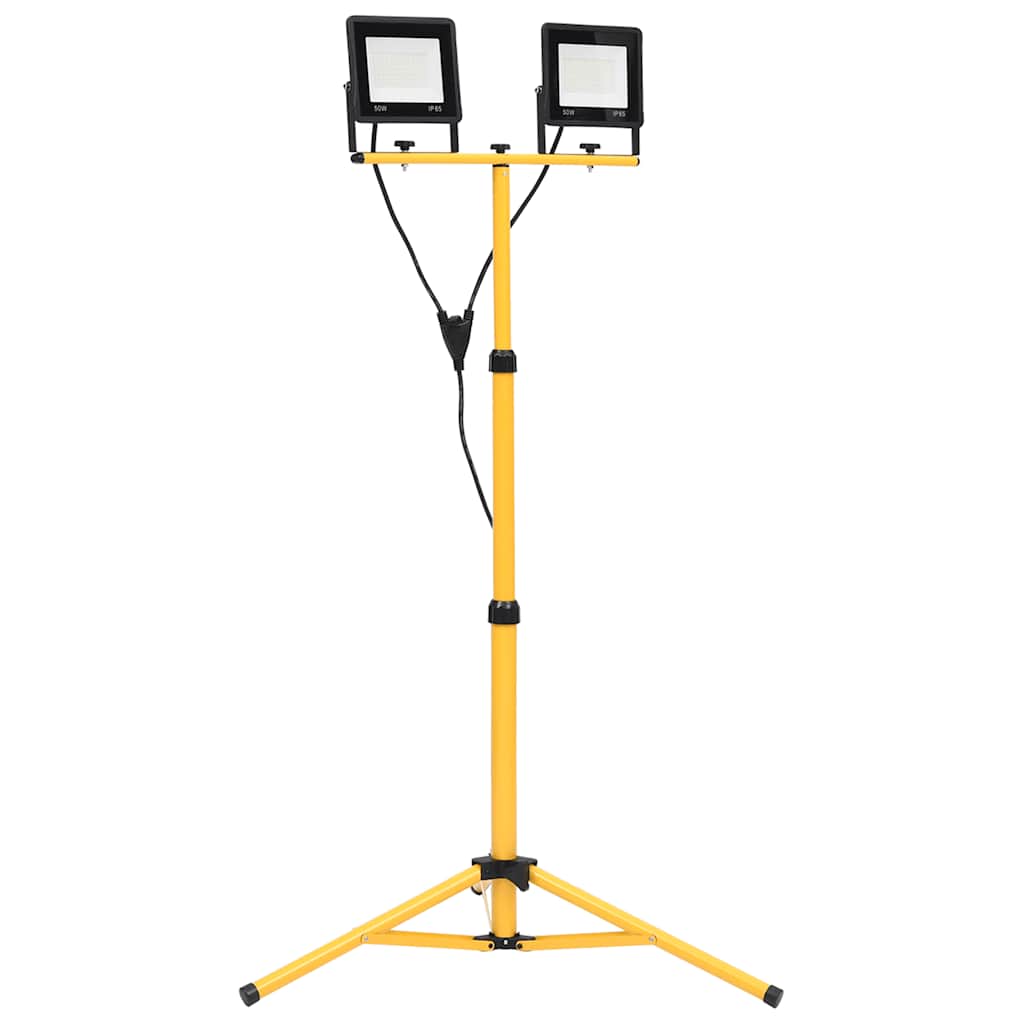 Strålkastare med stativ 2x50 W LED kallvit