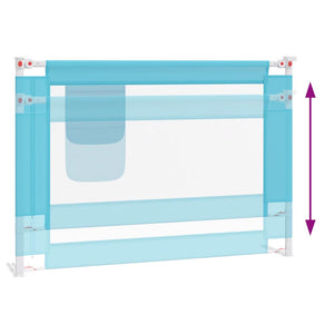 Sängskena för barn blå 90x25 cm tyg