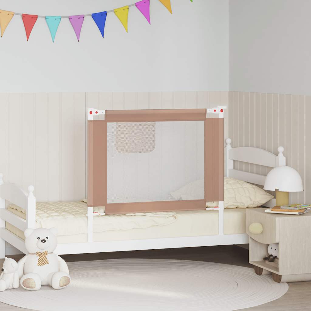 Sängskena för barn taupe 90x25 cm tyg