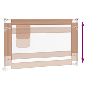 Sängskena för barn taupe 120x25 cm tyg