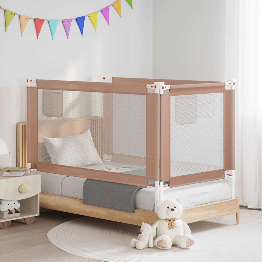 Sängskena för barn taupe 150x25 cm tyg