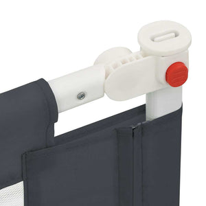 Sängskena för barn mörkgrå 120x25 cm tyg