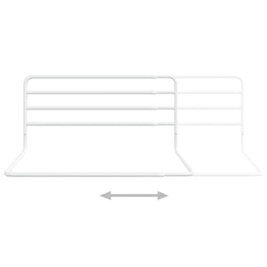 Sängskena för barn vit (76-137)x55 cm tyg