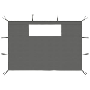 Sidoväggar med fönster till partytält 2 st antracit