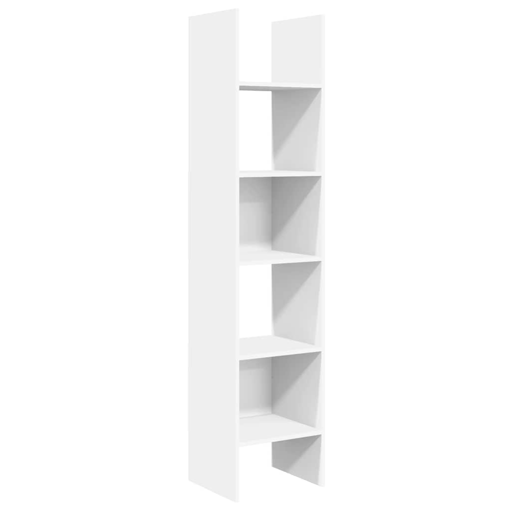 Bokhylla vit 40x35x180 cm konstruerat trä