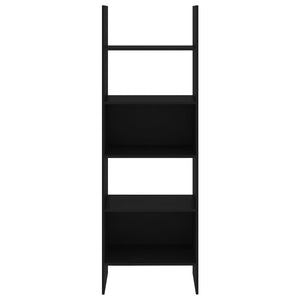 Bokhylla svart 60x35x180 cm konstruerat trä