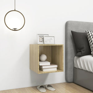 Väggskåp sonoma-ek 37x37x37 cm konstruerat trä