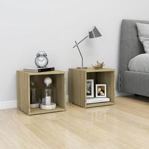 TV-bänk sonoma-ek 37x35x37 cm konstruerat trä