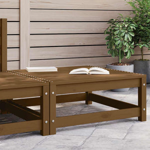 Trädgårdspall 70x70x30 cm honungsbrun massiv furu