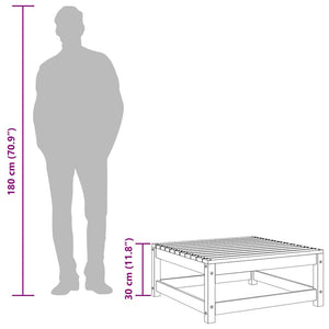 Trädgårdspall 70x70x30 cm honungsbrun massiv furu